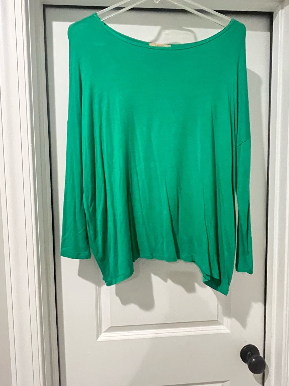 Cherish Bright Green Long-Sleeve Scoop Neck Top